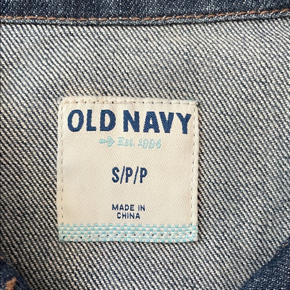 Old Navy Women's Dark Blue Denim Jean Jacket Size Small - Picture 2 of 4
